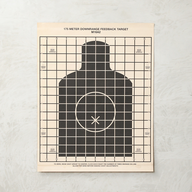 実物 新品 デッドストック 米軍 M16A2 ダウンレンジ フィードバック ターゲット BEIGE【T】