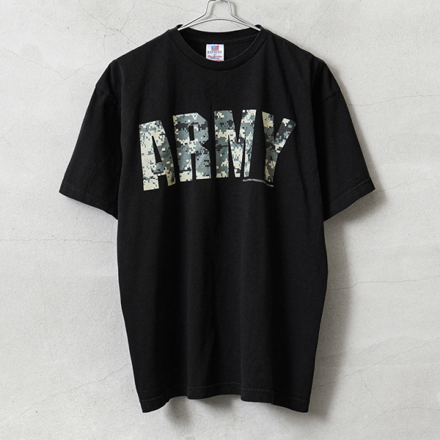 USED 米軍 U.S.ARMY オフィシャルライセンス BAYSIDE社製 Tシャツ デジタルカモ #12