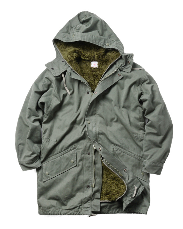 実物 フランス軍 F-1 HBT パーカーコート ライナー付き USED