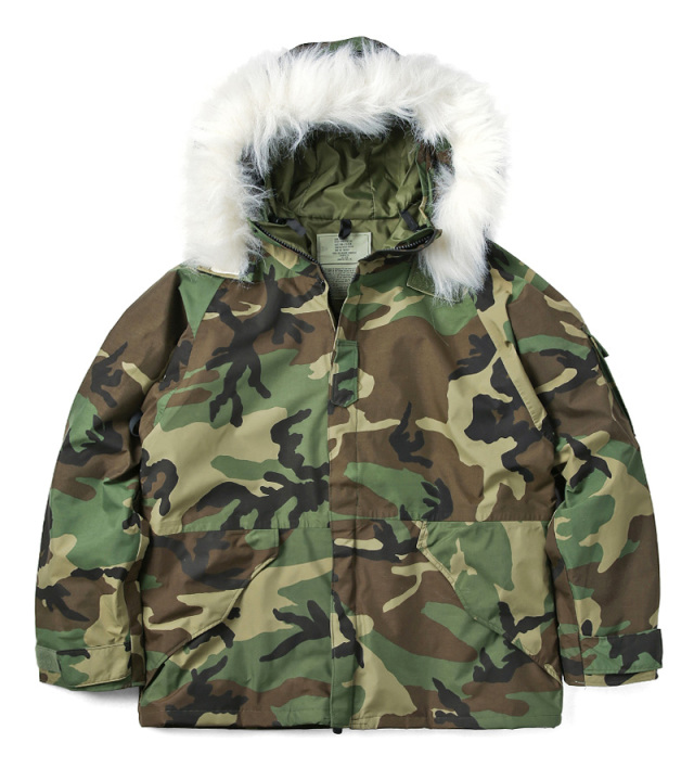 米軍　迷彩 フード付きパーカー Cold Weather 米軍ECWCS Gen1後期型ゴアテックスパーカー ウッドランド迷彩