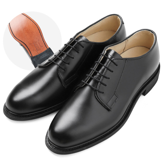 実物 新品 米軍 BATES製 オフィサーシューズ / レザーアウトソール・VIBRAMヒール・マットブラック E01208D