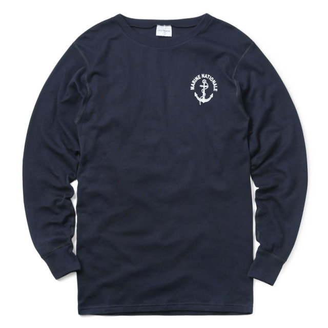 実物 新品 フランス海軍 FIRE RETARDANT L/S クルーネック Tシャツ MARINE NATIONALE
