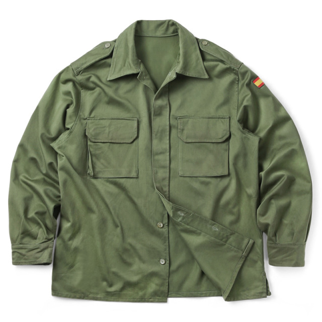 実物 USED スペイン軍 ARMY コンバット フィールドシャツ