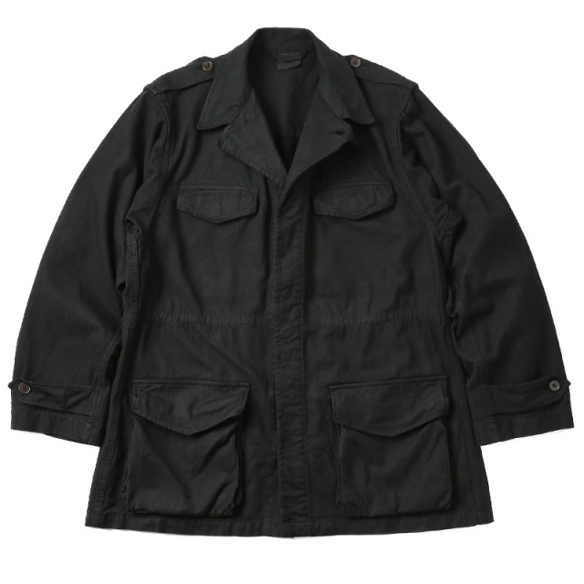 実物 新品 フランス軍 AIR FORCE GENDARME M-47 フィールドジャケット BLACK染め