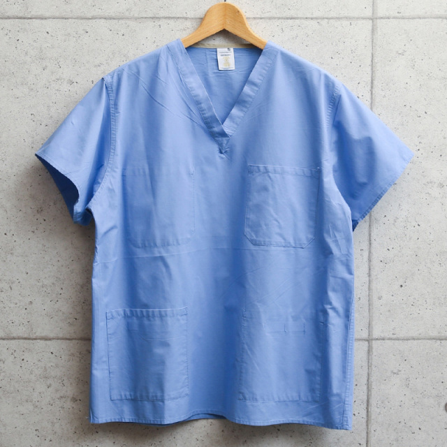 サープラス業者放出品 米軍使用 BLUE SCRUB シャツ