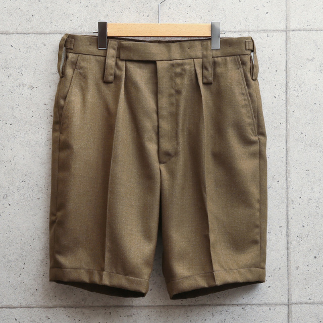 WAIPER.inc 実物 新品 イギリス陸軍 ALL RANKS BARRACK DRESS オフィサーショートパンツ ブラウン【T】