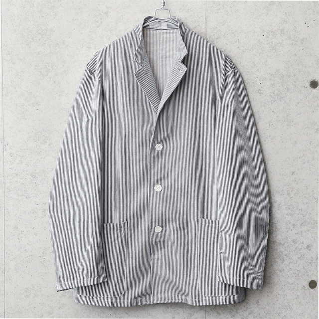 実物 新品 デッドストック イタリア海軍 ヒッコリーストライプ コックジャケット