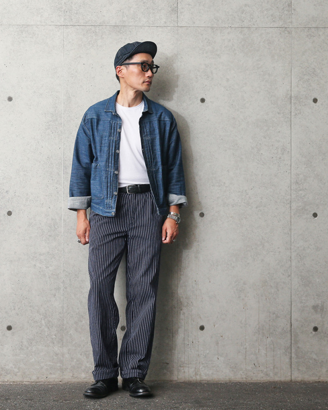 実物 USED ドイツ軍 ピンストライプ コックパンツ