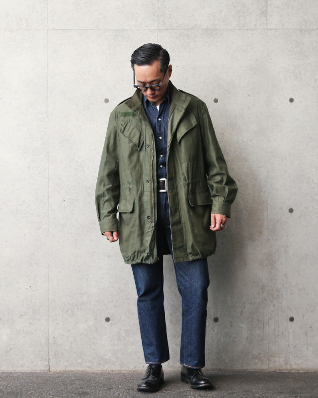 実物 USED ベルギー軍 M-64 フィールドジャケット スタンドカラー
