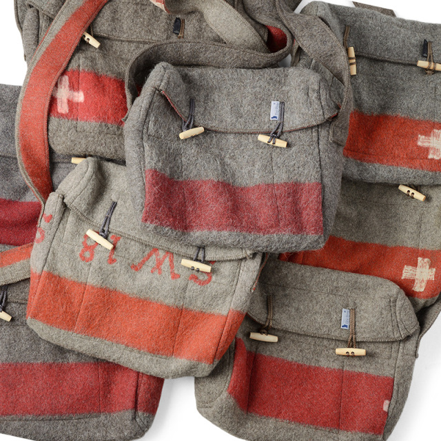 Slow Stone スイス軍 ブランケットリメイク コート ほぼ新品 S 新品 Slow Stone スローストーン スイス軍 ウールブランケット
