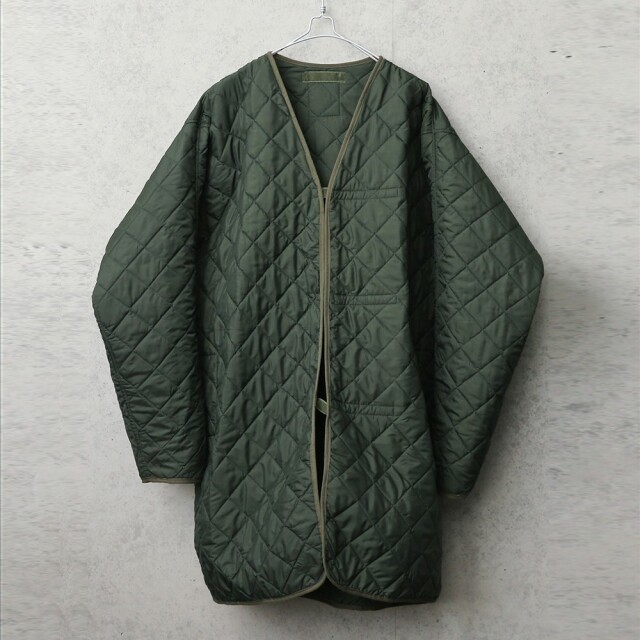 実物 USED イギリス軍 キルティングライナージャケット ベルクロフロント