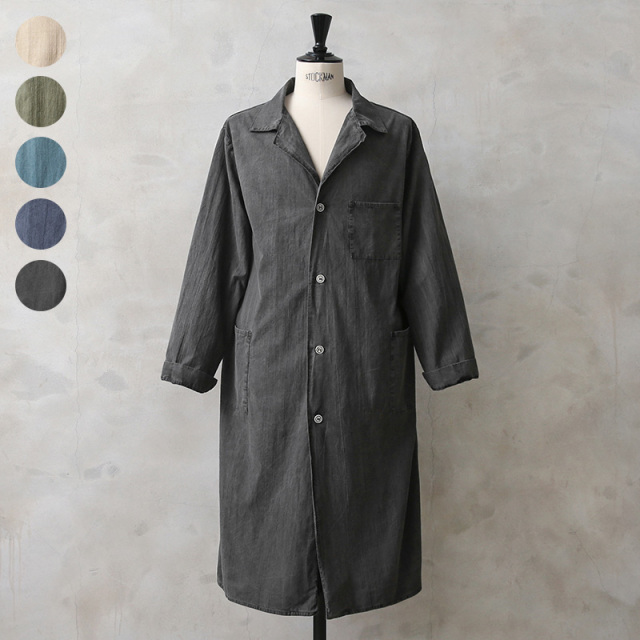 実物 新品 デッドストック ロシア軍 コットンリネンコート PIGMENT DYED