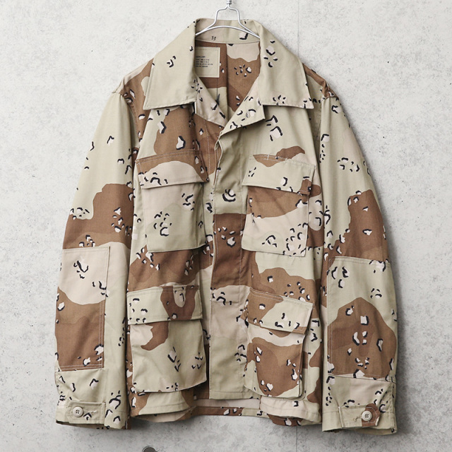 実物 USED 米軍 6Cデザート（チョコチップ）カモ BDUジャケット