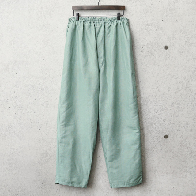 実物 新品 デッドストック ハンガリー軍 リネン スリーピングパンツ グリーン