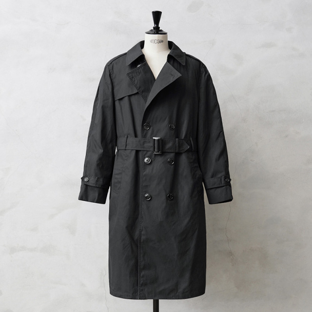 実物 新品 デッドストック 米軍 U.S. NAVY ブラックトレンチコート ライナー付き