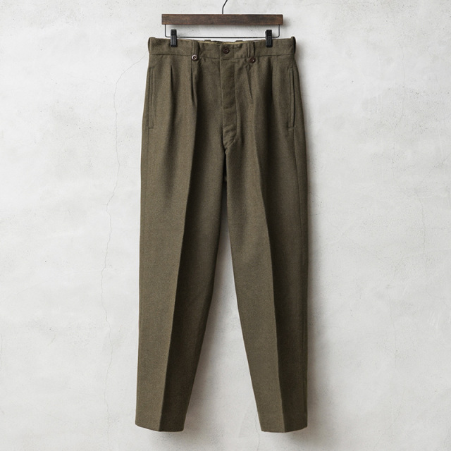 実物 新品 デッドストック フランス軍 1950～60年代 M-52 ヴィンテージ ツータック ウール トラウザーズ