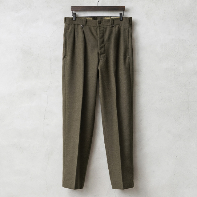 実物 新品 デッドストック フランス軍 1950～60年代 M-52 ウエストカスタム ヴィンテージ ツータック ウール トラウザーズ