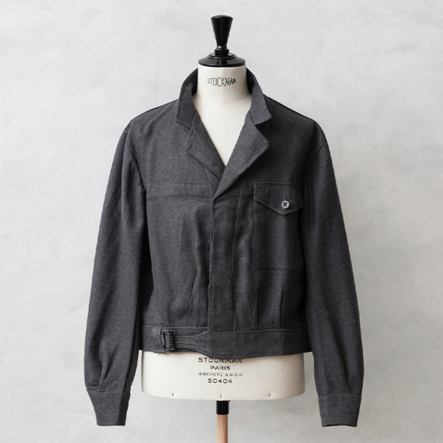 実物 新品 デッドストック フランス ウール グレー BATTLE DRESS（バトルドレス）タイプ プリズナージャケット