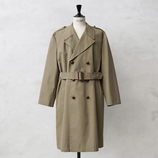 実物 USED オランダ軍 DOUBLE BREASTED トレンチコート