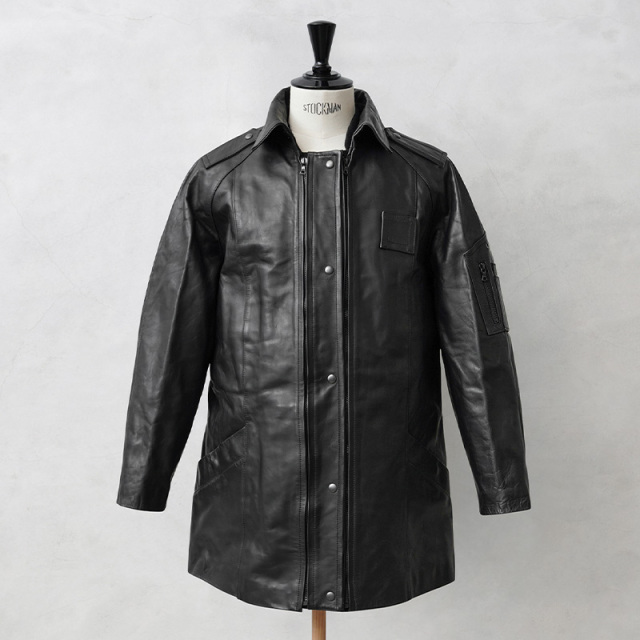 実物 USED イタリア警察 1980～90年代 POLIZIA DI STATO ポリス レザージャケット #1 シンサレートライナー付き