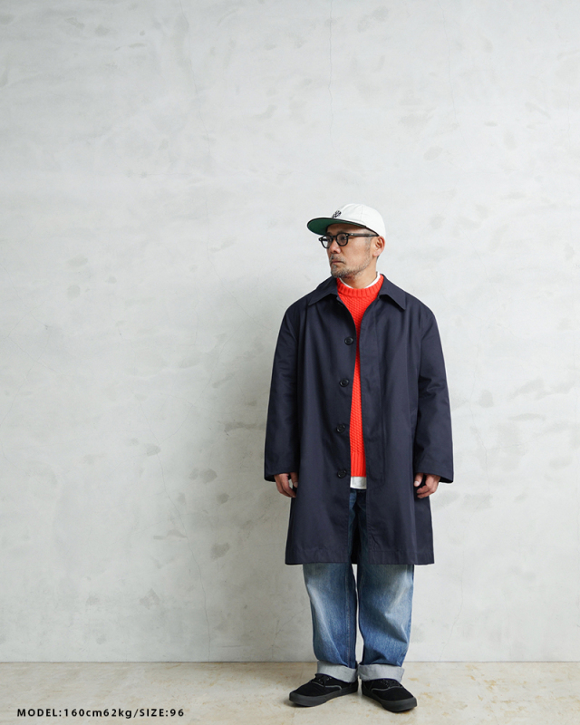 WAIPER.inc 新品 フランス軍 リメイク ステンカラーコート NAVY MILITARY WAIPER.inc 実物 新品 デッドストック フランス軍