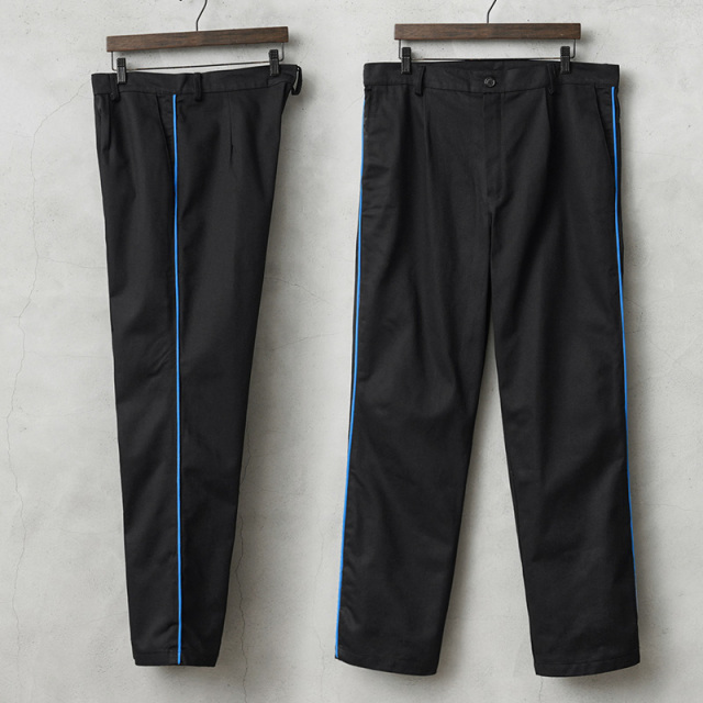実物 新品 デッドストック イタリア軍 AIR FORCE ブルー サイドライン DRESS トラウザーズ #2 / コットンツイル