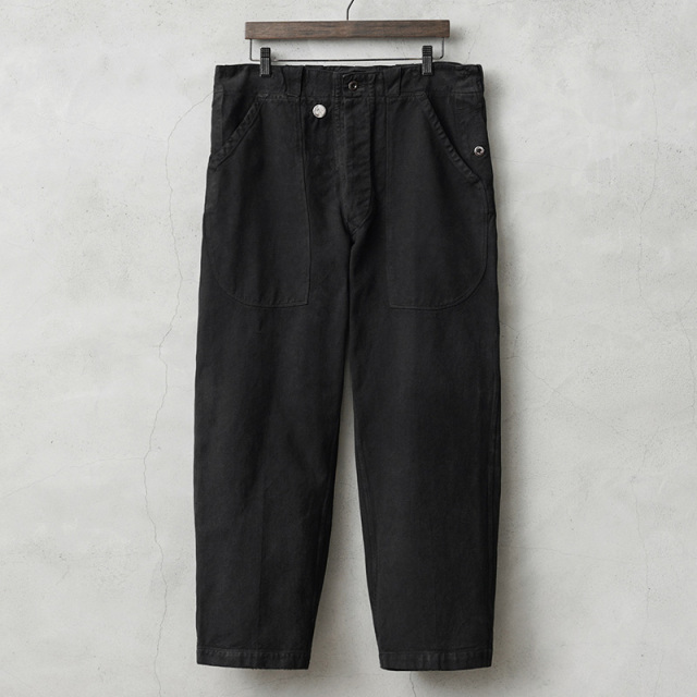 実物 USED スイス軍 1950年代 前期型 ヴィンテージ デニムワークパンツ BLACK染め