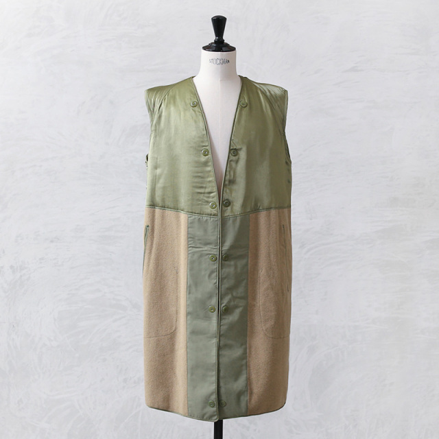 実物 新品 デッドストック フランス軍 オフィサー トレンチコート用 ウール ライナー ベスト