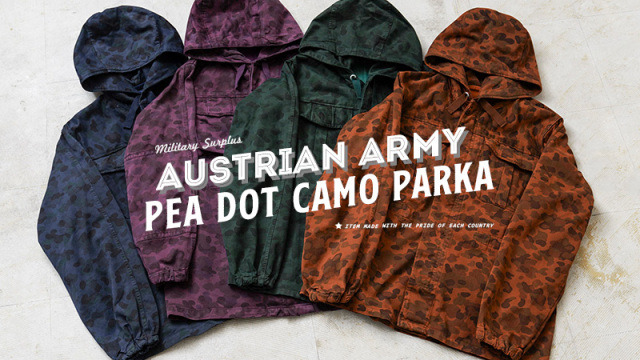 オーストリア軍　ピードットカモ　コート　Austria Army 60s 60年代 オーストリア軍 カモ柄 総柄 コート 迷彩 ミリタリー