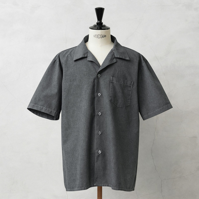 実物 新品 デッドストック 米軍 GENERAL PURPOSE SMOCK ショートスリーブ シャツ GRAY染め