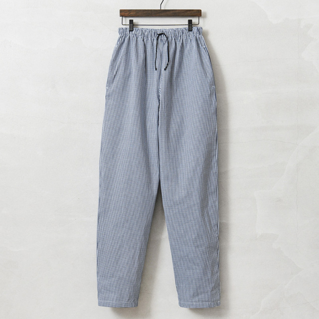 実物 USED イギリス軍 シェフパンツ（コックパンツ）ギンガムチェック ダークネイビー バックポケット無し