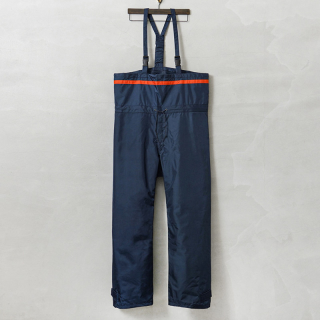 実物 新品 デッドストック イタリア軍 M.M. サブマリン レインパンツ サスペンダー付き