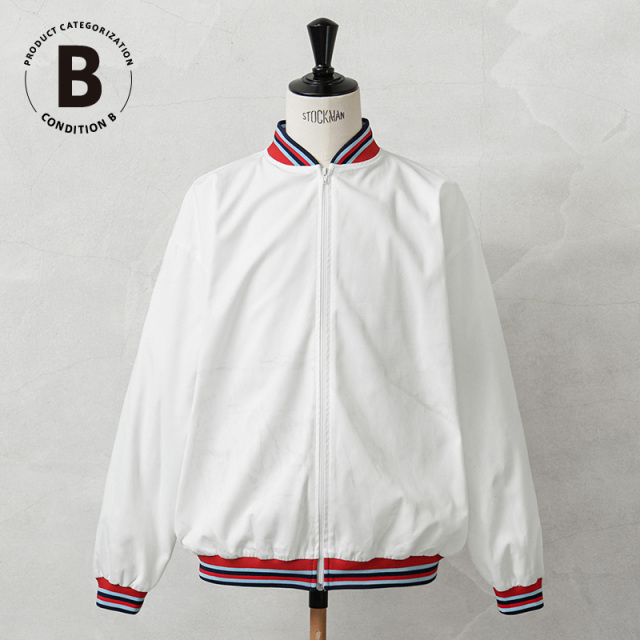 実物 USED イギリス軍 PTI フィジカル トレーニング ジャケット WHITE セットインスリーブ コンディションB