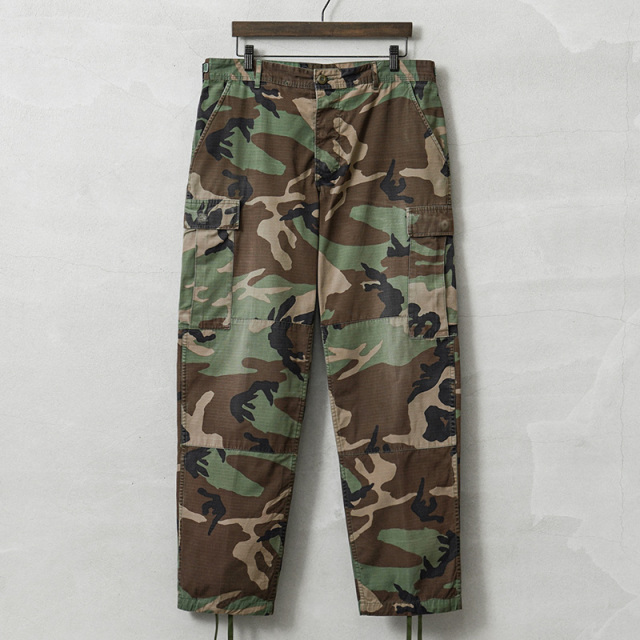 実物 USED 米軍 BDU WOODLAND CAMO リップストップ カーゴパンツ