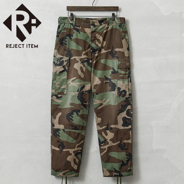 リジェクト 訳あり品 実物 USED 米軍 BDU WOODLAND CAMO リップストップ カーゴパンツ