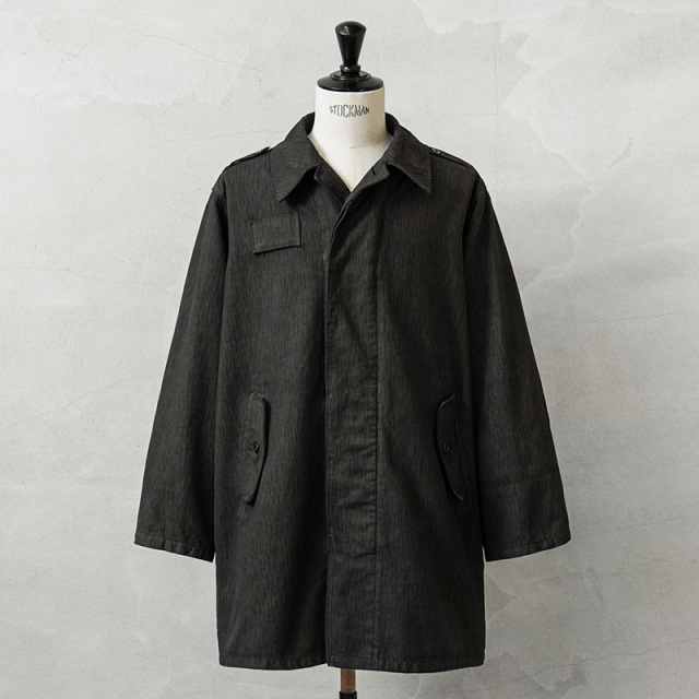 実物 新品 デッドストック チェコ軍 M-60 レインドロップカモ フィールドコート BLACK染め