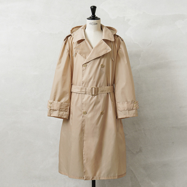 FRENCH MILITARY デッドストック フランス軍 ロングトレンチ レインコート カーキ