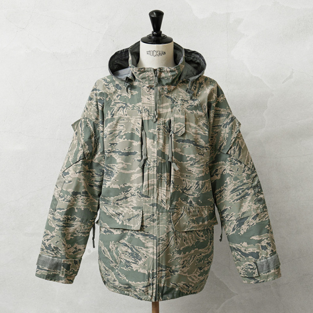 実物 新品 デッドストック 米軍 U.S.AIR FORCE APECS ABU デジタル タイガーカモ GORE-TEX パーカー / ゴアテックス