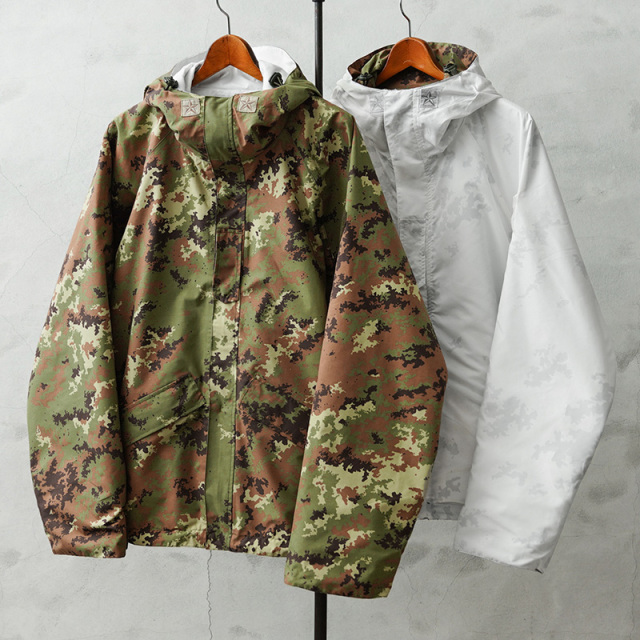 実物 新品 デッドストック イタリア軍 WATERPROOF リバーシブルジャケット ベジタトカモ＆スノーカモ