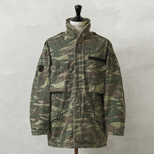 実物 USED ギリシャ軍 M-65 フィールドジャケット フード付き リザードカモ