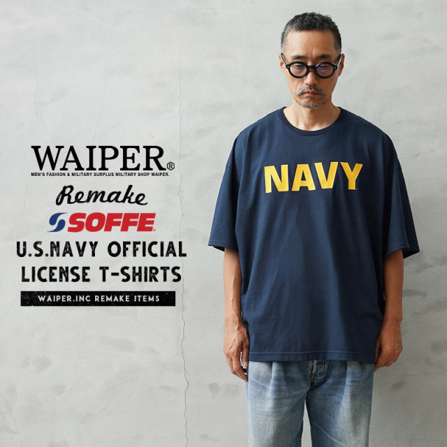 WAIPER.inc SOFFE ソフィー OFFICIAL LICENSE U.S.NAVY トレーニング リメイク Tシャツ【T】