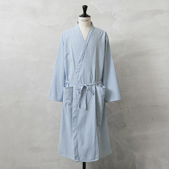 新品 デッドストック 米軍使用 MEDICAL ストライプ シアサッカー ローブ コート