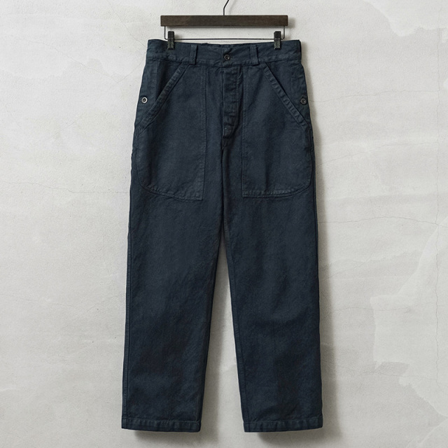実物 USED スイス軍 1980年代 後期型 ヴィンテージ デニムワークパンツ NAVY染め