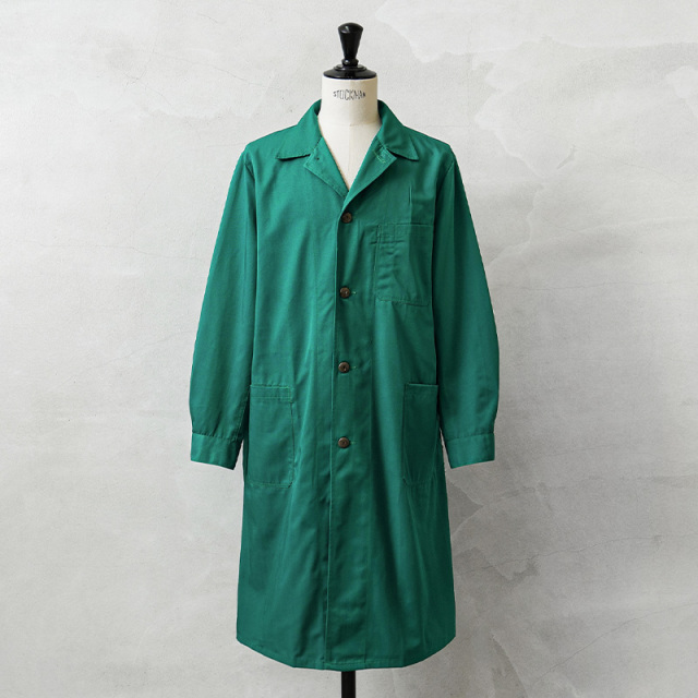 実物 新品 デッドストック オーストリア軍 CIVIL DEFENSE ショップコート TEAL GREEN / ワークコート
