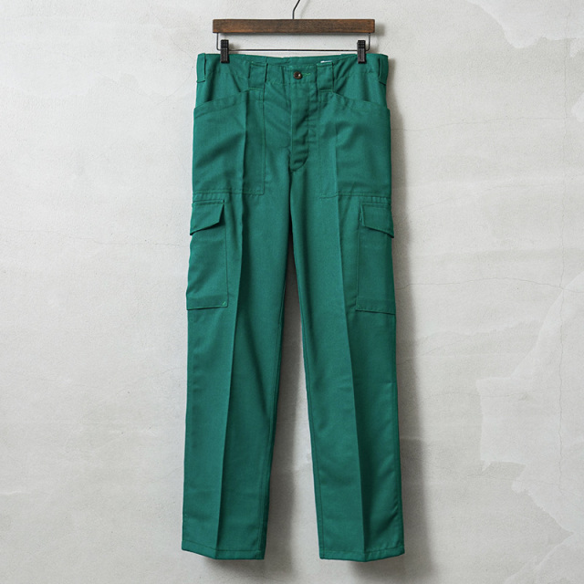 実物 USED オーストリア軍 CIVIL DEFENSE ファティーグ カーゴパンツ TEAL GREEN