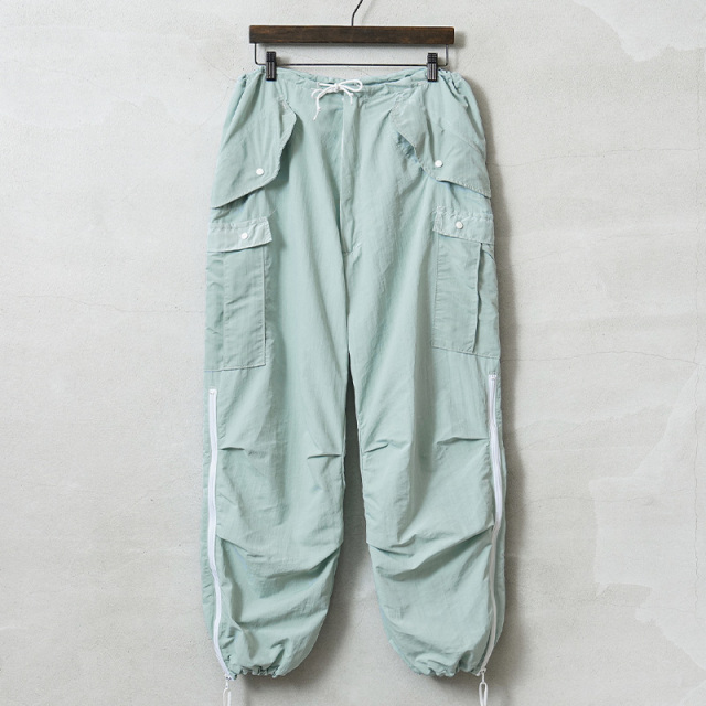 実物 新品 デッドストック 米軍 スノーカモ オーバーパンツ カーゴポケット付き ICE GREEN染め