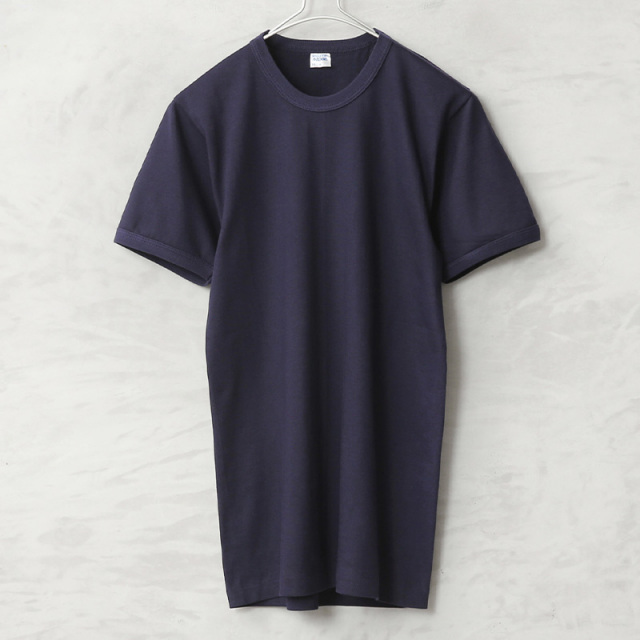実物 新品 デッドストック イタリア海軍 バインダーネック S/S Tシャツ / イタリア軍