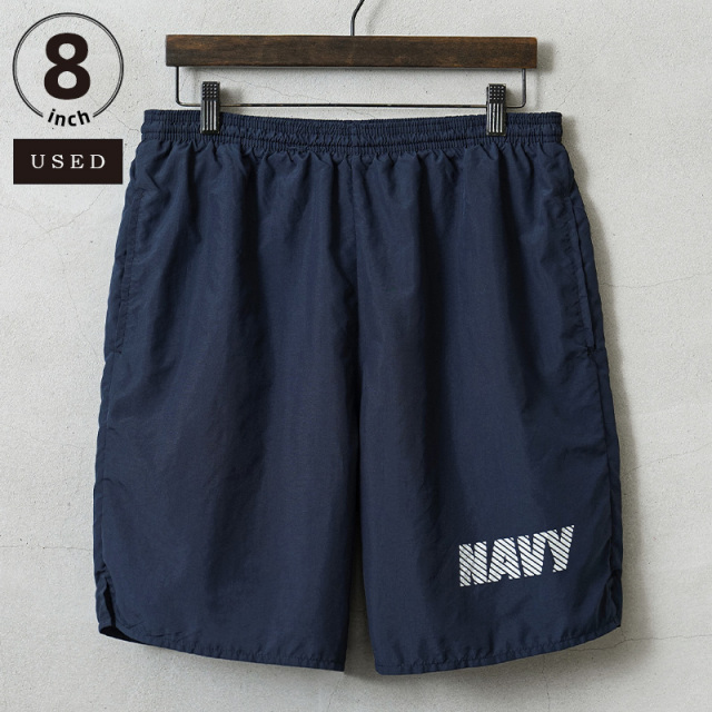 実物 USED 米軍 U.S.NAVY フィジカル トレーニングショーツ 8インチ