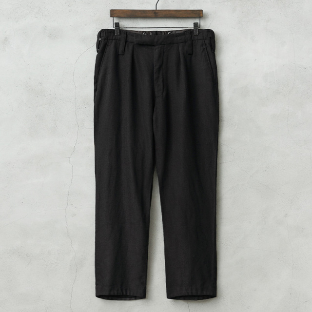 実物 USED イギリス陸軍 ALL RANKS BARRACK DRESS トラウザーズ DEEP BLACK染め / オフィサーパンツ