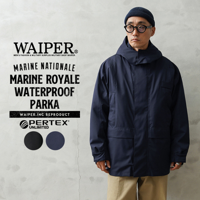 vintage ヴィンテージ　ミリタリーパーカー　ネイビー　後染め WAIPER.inc ワイパーインク 米軍 1940's U.S.NAVY サルベージ